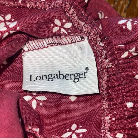 Longaberger Basket Liner Maroon Square Short 6”x1.75” EUC - Picture 3 of 4